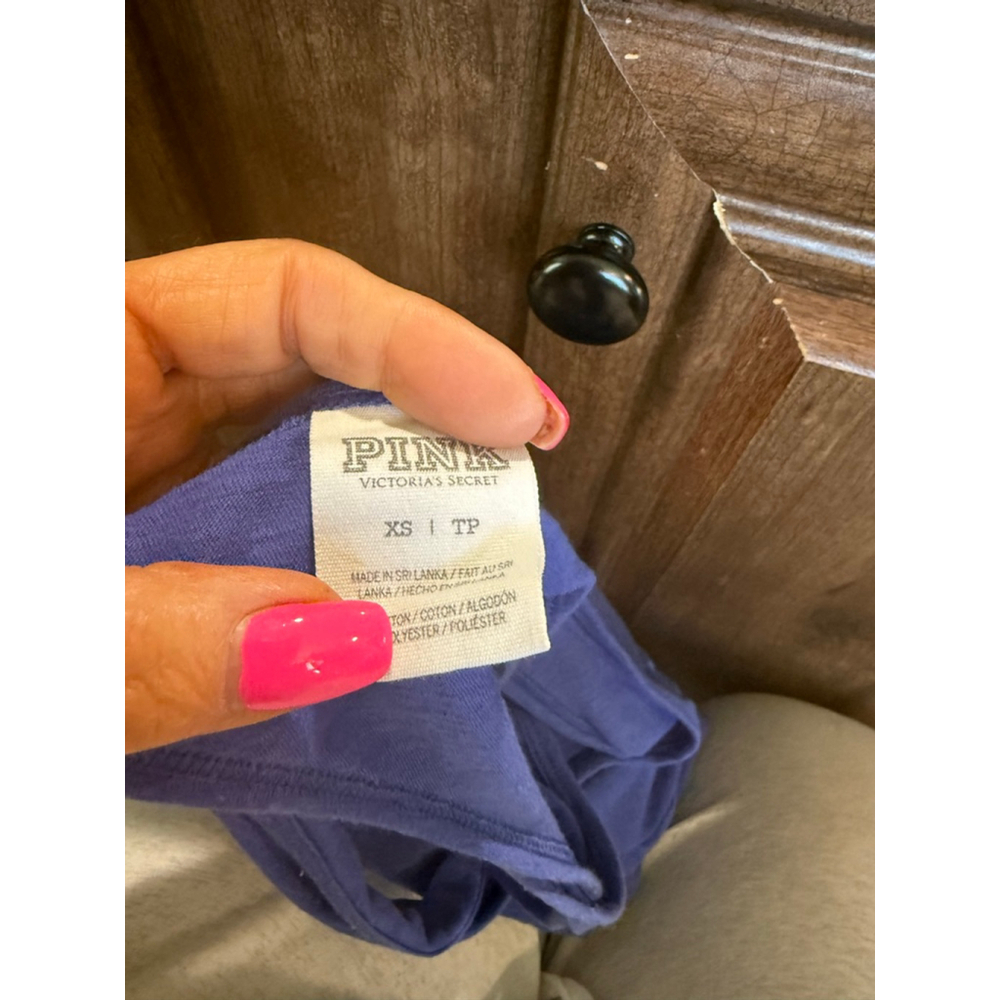PINK Victoria's Secret Blue Racerback Tank Top XS - Picture 7 of 9
